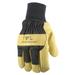 Men's Heavy Duty Leather Winter Work Gloves with Thinsulate Insulation (Wells Lamont 5127XL), Palomino with Black Back, X-Large