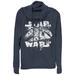 Junior's Star Wars Millennium Falcon Initiate Drive Cowl Neck Sweatshirt Navy Blue Small