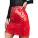 Fashion WomenÂ´s High Waist A-Line PU Leather Pencil Mini Skirt Ladies Casual Dress