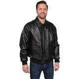excelled men's big and tall 'a-2' classic leather bomber jacket