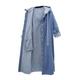 TOYFUNNY Women Hooded Casual Long Sleeve Denim Jacket Long Jean Coat Outwear Overcoat