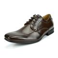 Bruno Marc Men's Dress Shoes Square Toe Lace up Oxford Shoes Casual Shoes GORDON-05 DARK/BROWN Size 9