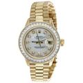 Rolex DateJust President Princess Cut Diamond Watch 18K Gold 26mm MOP Dial 2 CT.