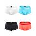 Men's Traceless Underwear Ice Silk Boxer Brief Sexy Ultra-Thin Bulge Pouch Boxer Briefs,4Pack