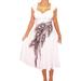 Funfash Plus Size Women Empire Waist White Peacock Cocktail Dress Made in USA