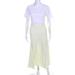 Ellery Womens High Slit A-Line Midi Skirt Yellow Size 6