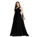 Ever-Pretty Womens Chiffon Beach Wedding Holiday Party Summer Casual Maxi Dresses for Women 98162 Black US16