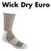 Unisex Coolmax Wick Dry Euro Crew Socks