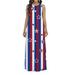 Sexy Dance Women's Summer Maxi Tank Dress Independence Day Sleeveless Loose T shirt Dresses US Flag Print Maxi Dress Casual Long Dress Beach Sundress