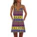 LAPA Womens Sleeveless Strappy Boho Sundress Summer Beach Mini Dress