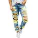 Womens Plus Size Distressed Ripped Mid Waist Denim Trousers Destroyed Hole Denim Jeans Pants Zipper Button Junior Skinny Jeans