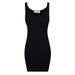 TAM WARE Women Classic Slim Fit Tank Bodycon Mini Tee Dress TWCWD068-BLACK-US S/M(Tag Size M)