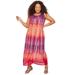 Catherines Women's Plus Size Petite Watercolor Maxi Dress