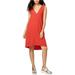 Rachel Roy Womens Craped Cross Back A-Line Dress