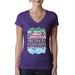 My Favorite Child Gave Me This Shirt Ugly Christmas Sweater Womens Junior Fit V-Neck Tee, Purple Rush, Small