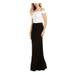 ADRIANNA PAPELL Womens Ivory Short Sleeve Off Shoulder Maxi Fit + Flare Evening Dress Size 10
