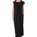 Womens Dress Gown Ruffle-Shoulder 14