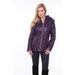 White Mark 889-01-L Women Puffer Coat - Purple, Large