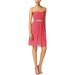 Adrianna Papell Womens Embellished Strapless Cocktail Dress