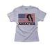 USA Olympic - Aquatics - Flag - Silhouette Girl's Cotton Youth Grey T-Shirt