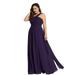 Ever-Pretty Womens Chiffon Beach Wedding Holiday Party Summer Casual Maxi Dresses for Women 98162 Purple US16