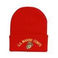 Red Cuff US Marine Corps Knitted Beanie