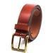 Rolfs Belts for Men Leather Genuine Full Grain, 35 MM Wide Belt with Antique Brass Buckle - Tan - 42