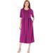 Woman Within Women's Plus Size Petite Button-Front Essential Dress