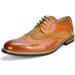 Bruno Marc Mens Brogues Oxford Shoes Leather Wingtip Formal Shoes Business Dress Shoes PRINCE-10 BROWN Size 7