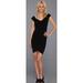 Nicole Miller Artelier BLACK Stella Matte Jersey Cap Sleeve Dress, US 0