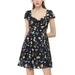 Allegra K Womenâ€˜s Sweetheart Neck Cap Sleeve Fruit Floral A-Line Dress