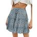 Avamo Womens Summer High Waist Ruffle Tiered Mini Skirt Floral Printed A-line Polka Dot Beach Cute Skirt Holiday Party Short Dress