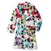 Cuddl Duds Girls White Raccoon Print Bathrobe Bath Robe House Coat Small 6-6X