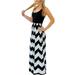 Women Boho Plus Size Summer Casual Evening Party Stripes Sundress Beach Sleeveless Dress Long Maxi Dress