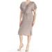 BANDOLINO Womens Silver Metallic Twist Front Cocktail Dress Size: XL