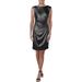 Lauren Ralph Lauren Womens Becca Metallic Sleeveless Cocktail Dress