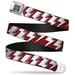 BD Wings Logo Brushed CLOSE-UP Black Silver Seatbelt Belt - Lightning Bolts Seatbelt Belt Standard