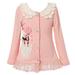 Richie House Little Girls Pink Jersey Flower Pot Lace Trimmed Cardigan 2/3