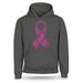 S4E Men's Pink Ribbon Word Montage Hoodie Sweatshirts