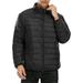 Mens Down Jacket Casual Zip Up Windbreaker Jackets Outdoor Coat Winter Jackets Lightweight Down Jacket Men Boys Puffer Coats Outwear, Size S-2XL