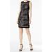 Calvin Klein NEW Black White Womens Size 8 Laser Cut Sheath Dress