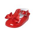Lavaport Newborn Baby Girls Bowknot Shoes PU Leather Buckle First Walkers