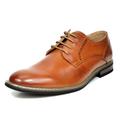 Bruno Marc Mens Oxford Shoes Lace Up Leather Lined Classic Brogue Dress Shoes Prince-16 Brown Size 9.5