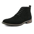 Bruno Marc Mens Ankle Chukka Boots Suede Leather Casual Oxford Shoes URBAN-02 BLACK Size 13