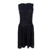 Tommy Hilfiger Women's Velvet Shadow-Stripe Fit & Flare Dress