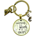 Nurse Keychain Nursing Work Heart Thank You Gift Medical Jewelry