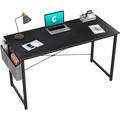 Cubiker Computer Desk 32 inch Home Office Writing Study Desk, Modern Simple Style Laptop Table with Storage Bag, Black