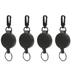 Tebru Key Reel Key Chain Telescopic Wire Strong Fishing Accessories Reel Key Hanging Pass Case Reel Telescopic Flexible Loss Prevention Set Of 4