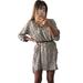 Party Minie Dresss for Women Roll Long Sleeve V Neck Shirts Party Tops Sexy Playsuit Clubwear Cocktail Casual Short Skirts