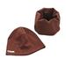 Mnycxen Baby Autumn Winter Warm Cute Solid Color Soft Cotton Hat Cap Scarf Neck Warmer